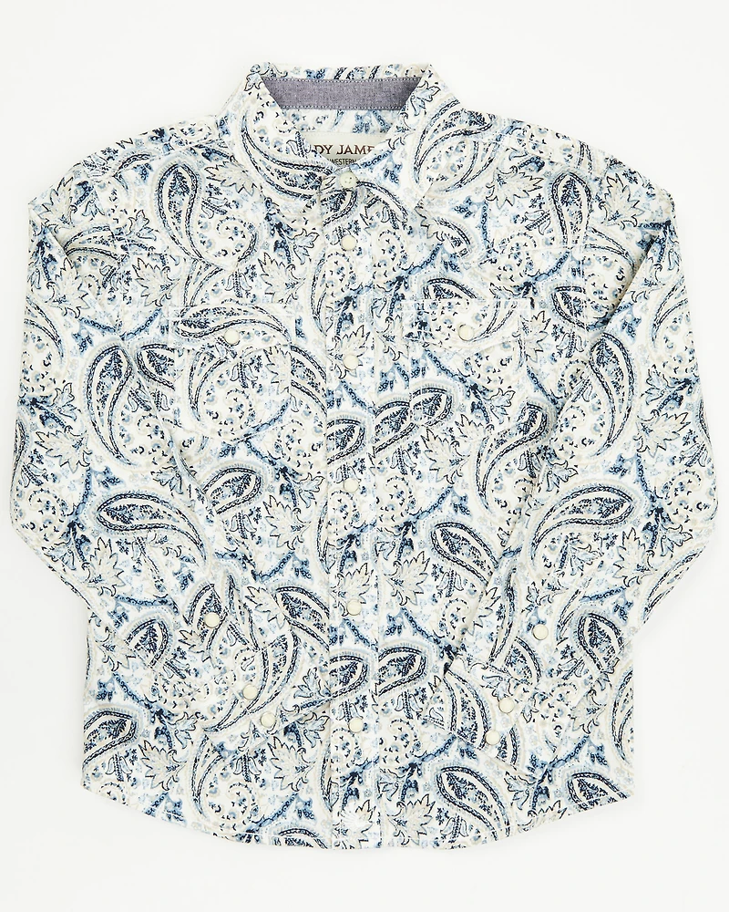 Cody James Toddler Boys' Rodeo Runway Paisley Print Long Sleeve Snap Western Shirt