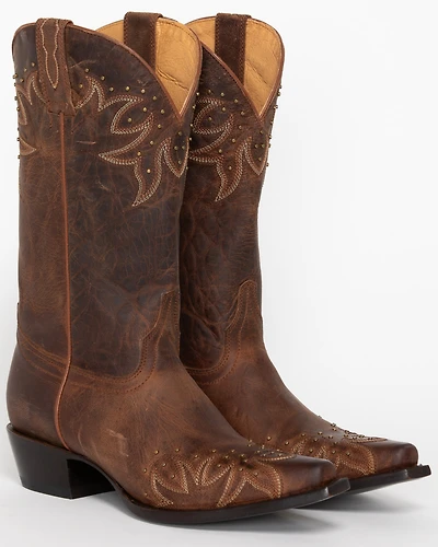 Shyanne Women's Studded Wing Tip Cowgirl Boots - Snip Toe