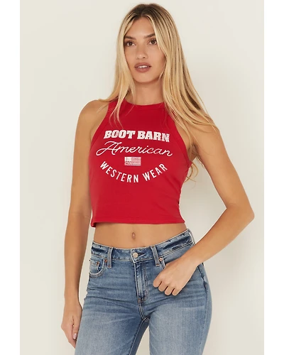 Boot Barn Women's Logo American Western Wear Racerback Tank Top