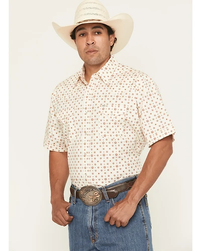 Ely Walker Men's Boot Barn Exclusive Geo Print Short Sleeve Snap Western Shirt