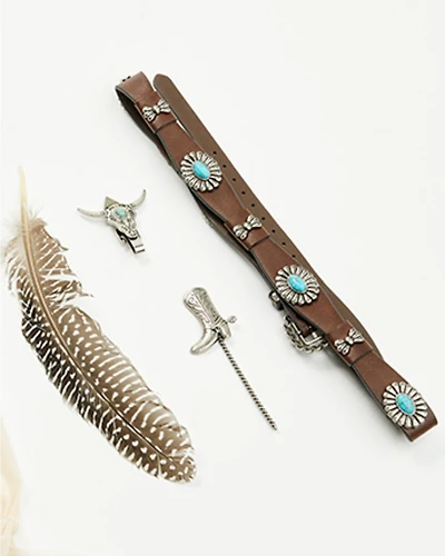 Boot Barn Concho Western Hat Accessory Set