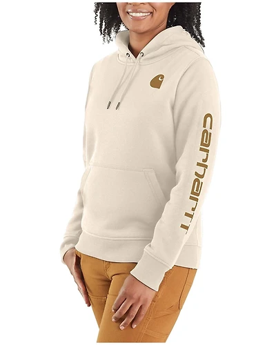 Carhartt Women's Relaxed Fit Midweight Logo Sleeve Graphic Hoodie