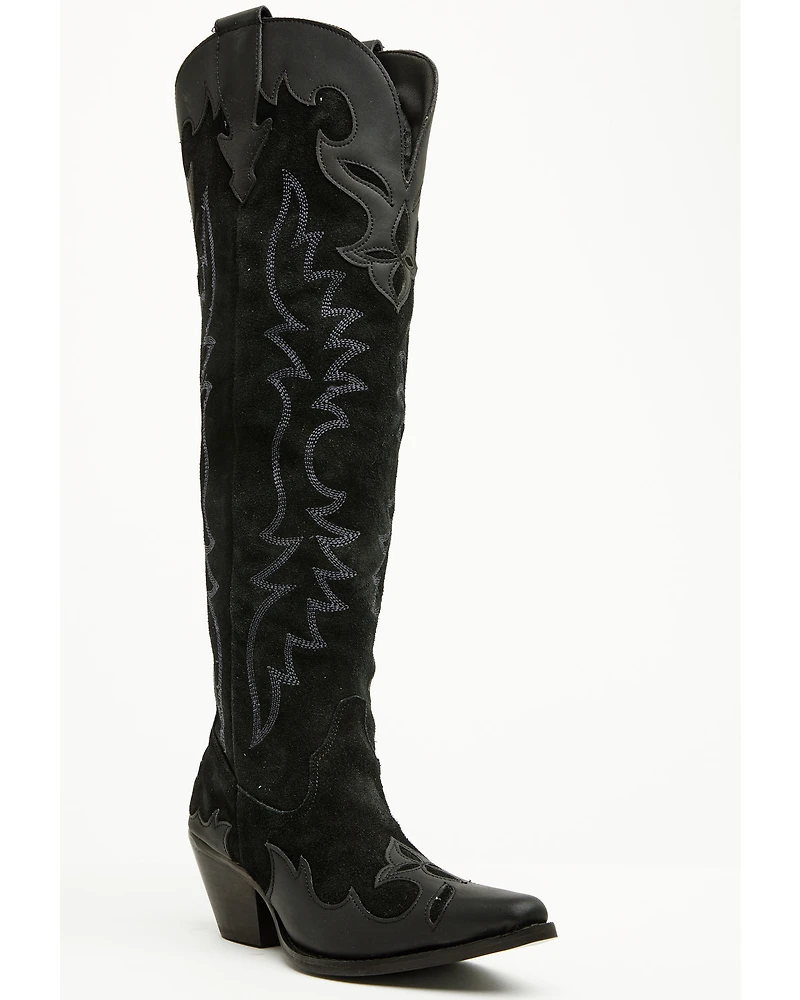Dingo Women's Drama Queen Overlay Tall Western Boots