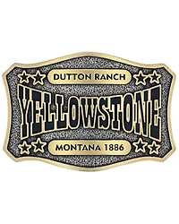 Montana Silversmiths Men's Two-Tone Yellowstone Dutton Ranch Belt Buckle