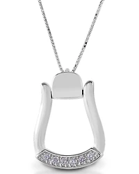 Kelly Herd Women's Large Stone Base Oxbow Stirrup Necklace