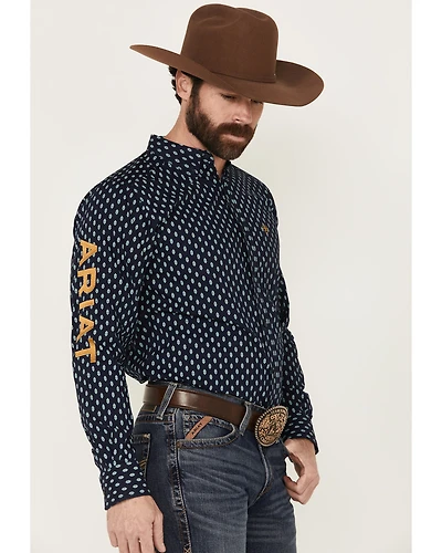 Ariat Men's Team Powell Printed Long Sleeve Button-Down Western Shirt