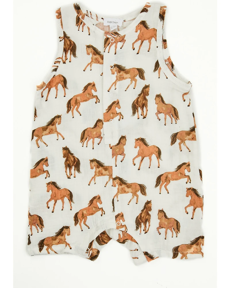 Angel Dear Infant Boys' Horse Shortie Sleeveless Snap Onesie
