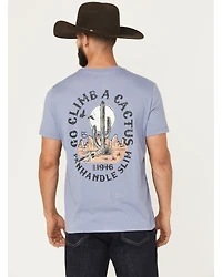 Panhandle Slim Men's Climb A Cactus Short Sleeve Graphic T-Shirt