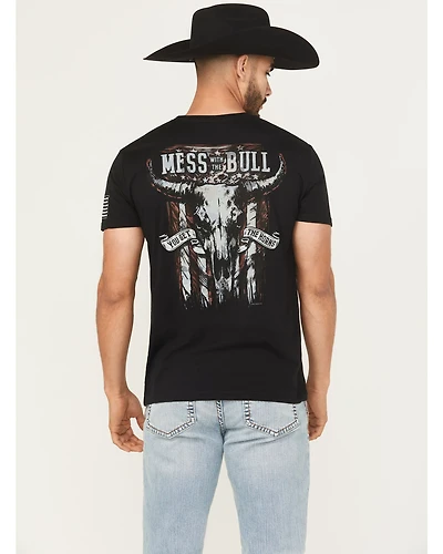 Buckwear Men's Bull Horns Short Sleeve Graphic