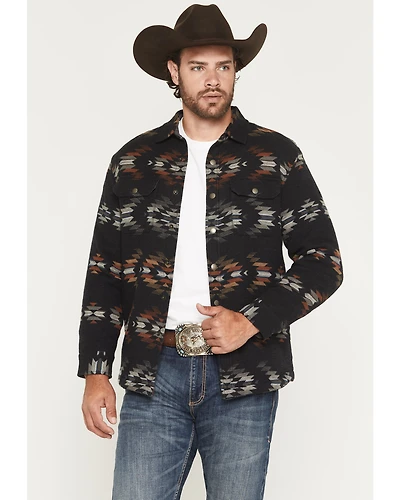 Pendleton Men's Bay City Multicolored Print Sherpa Lined Snap Jacket