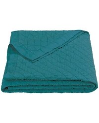 HiEnd Accents Diamond Pattern Turquoise Linen Full/Queen Quilt