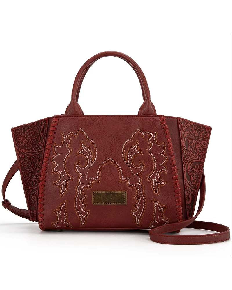 Wrangler Women's Jessie Tooled Concealed Carry Crossbody Bag