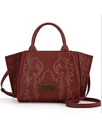 Wrangler Women's Jessie Tooled Concealed Carry Crossbody Bag