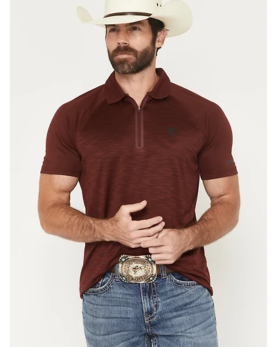 RANK 45® Men's Marfa Solid 1/4 Zip Polo Shirt