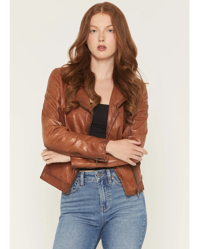 Mauritius Leather Women's Fayola Featherweight Moto Jacket