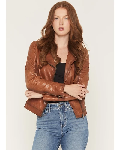 Mauritius Leather Women's Fayola Featherweight Moto Jacket
