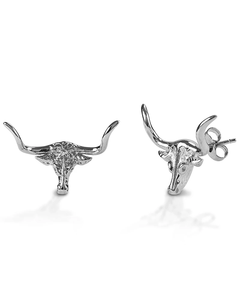 Kelly Herd Women's Post Back Longhorn Earrings