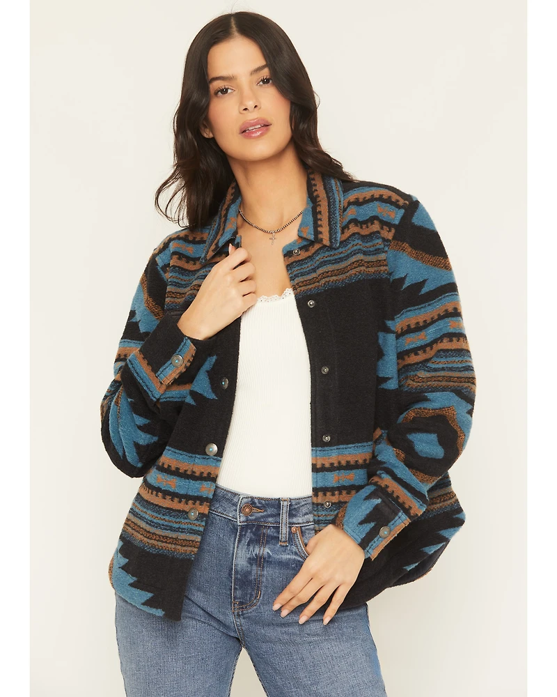 Shyanne Women's Southwestern Print Snap Shacket