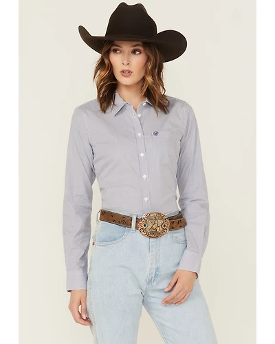 Ariat Women's Kirby Striped Print Long Sleeve Button-Down Stretch Western Shirt