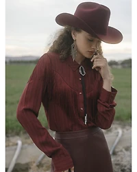 Idyllwind Women's Revive Fringe Long Sleeve Snap Crinkle Shirt