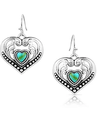 Montana Silversmiths Women's Fierce Hearts Earrings