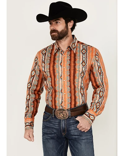 Wrangler Men's Checotah Long Sleeve Snap Western Shirt - Tall