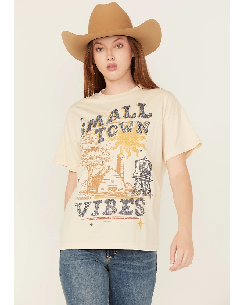 Cleo + Wolf Women's Oversized Short Sleeve Graphic Tee