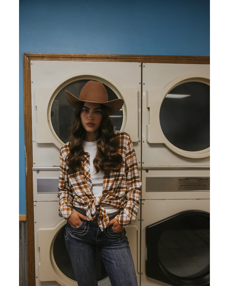 Idyllwind Women's Binkley Plaid Print Long Sleeve Pearl Snap Western Shirt