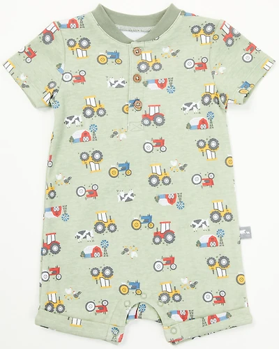 Rugged Bear Infant Boys' Farm Print Onesie