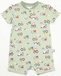 Rugged Bear Infant Boys' Farm Print Onesie