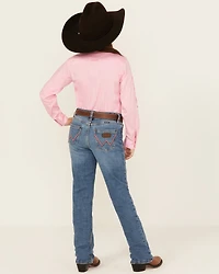 Wrangler Girls' Light Wash Bootcut Stretch Denim Jeans