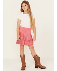 Shyanne Girls' Faux Suede Fringe Skirt
