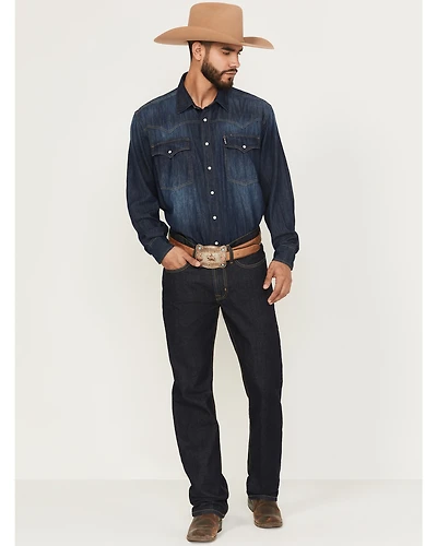 Cinch Men's White Label Dark Wash Relaxed Straight Rigid Denim Jeans