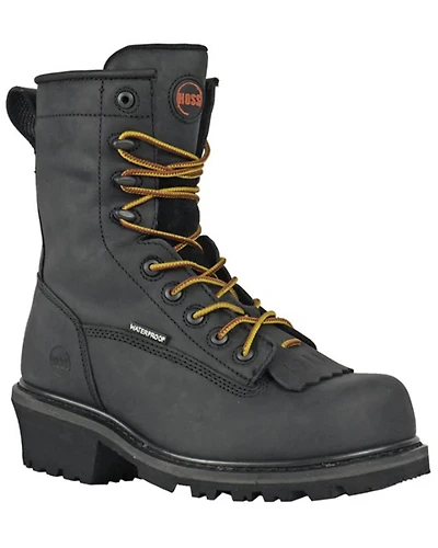 Hoss Men's 8" Cross Cut Waterproof Logger Work Boots - Composite Toe