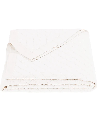HiEnd Accents Diamond Pattern White Linen Full/Queen Quilt