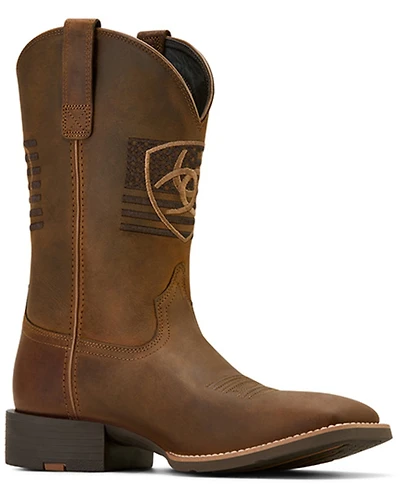 Ariat Men's Sport Freedom Distressed Western Boots - Broad Square Toe