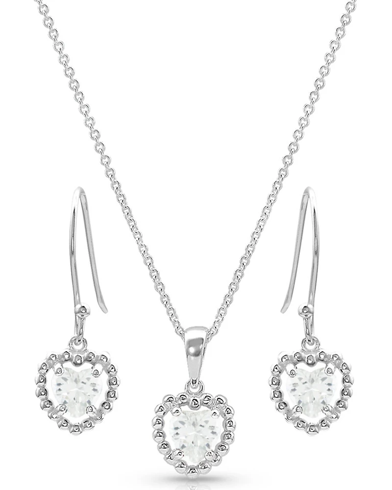 Montana Silversmiths Women's Frozen Heart Jewelry Set - 2 Piece