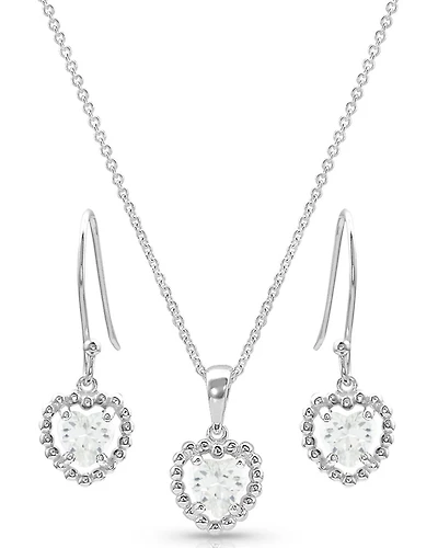 Montana Silversmiths Women's Frozen Heart Jewelry Set - 2 Piece