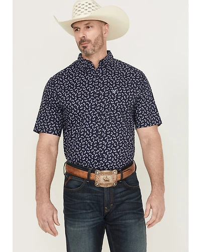 Ariat Men's Cian Paisley Print Short Sleeve Button-Down Western Shirt