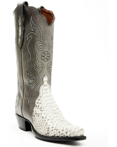 Tony Lama Women's Boot Barn Exclusive Exotic Python Tall Western Boots - Snip Toe