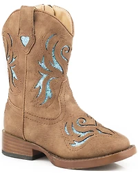 Roper Toddler Girls' Glitter Breeze Western Boots - Square Toe