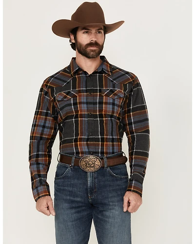 Cody James Men's Lawton Plaid Print Long Sleeve Snap Western Shirt