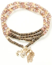 Lainey Wilson Women's Beaded Charm Star Guitar Necklace