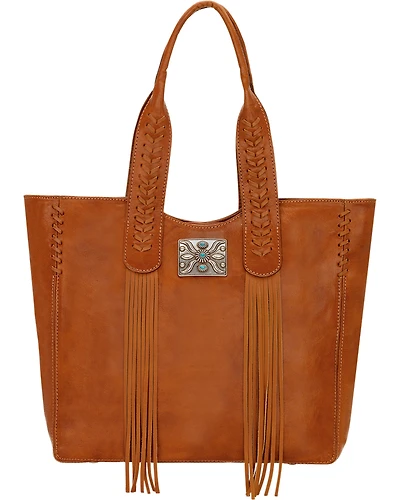 American West Golden Tan Mojave Canyon Large Zip Top Tote