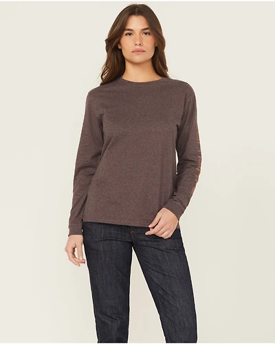 Carhartt Women's Loose Fit Heavyweight Long Sleeve Logo Graphic Work Tee