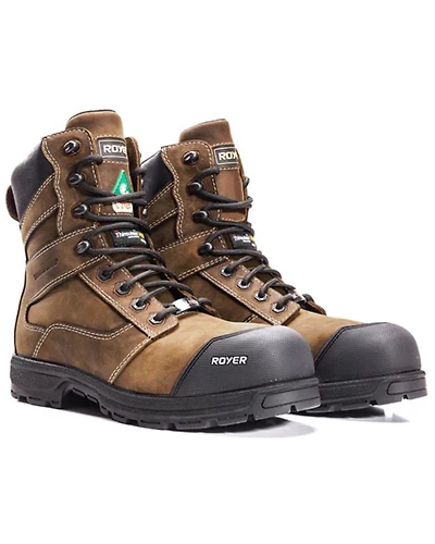 ROYER Men's 8" Agility Artic Grip Waterproof Work Boots - Composite Toe