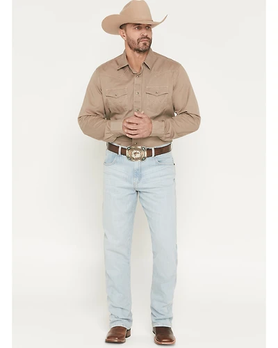 Wrangler Retro Men's Light Wash Relaxed Bootcut Stretch Denim Jeans
