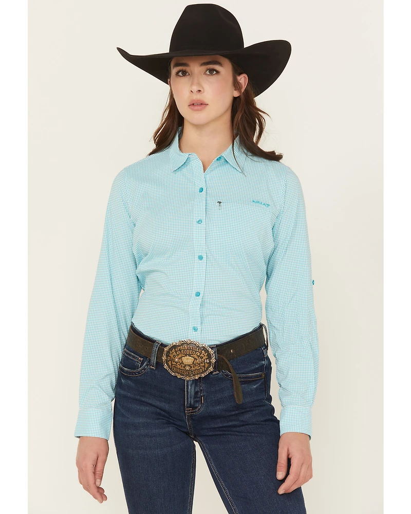 Ariat Women's VentTEK Plaid Print Long Sleeve Button-Down Stretch Western Shirt