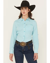 Ariat Women's VentTEK Plaid Print Long Sleeve Button-Down Stretch Western Shirt