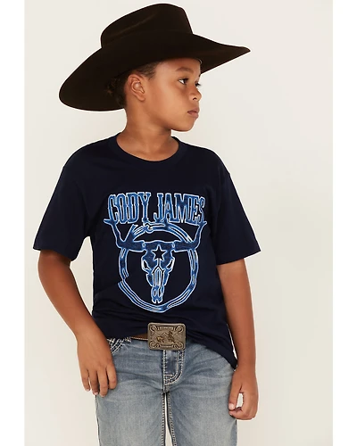 Cody James Boys' Skull Head Logo Graphic T-Shirt